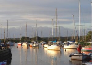 D21 Yachts Anchored off Christchurch Quay